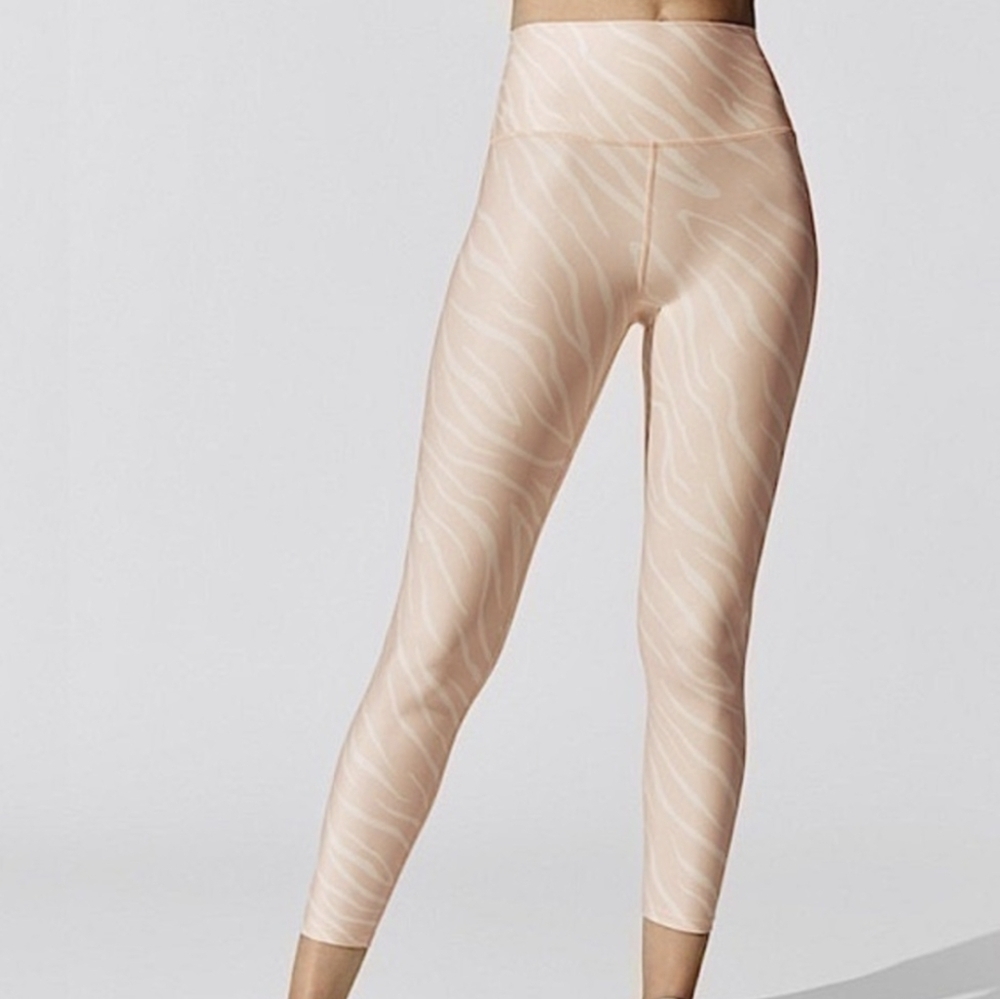 Carbon38 Printed Pink Zebra 7/8 Leggings Women's Small